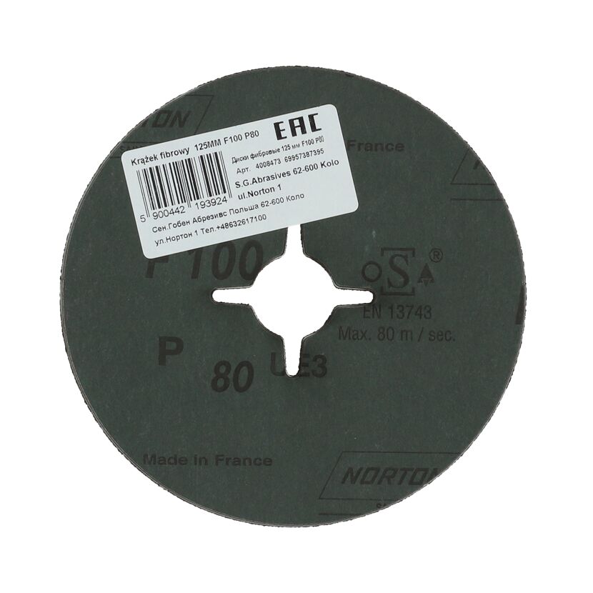 Fiberscheibe 'Norton Expert' Ø 125 mm