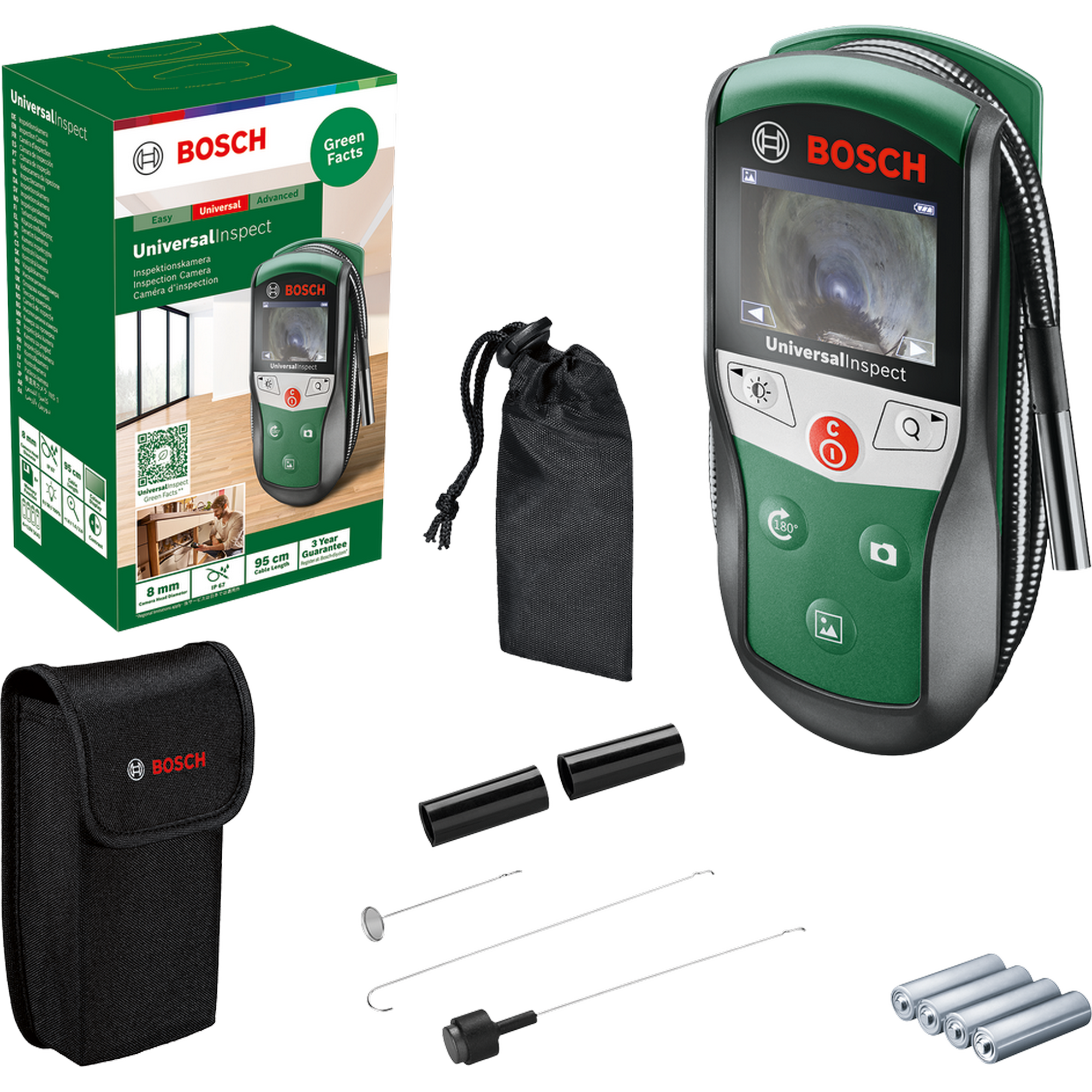 Endoskopkamera 'UniversalInspect' 95 cm Ø 8mm mit Tasche