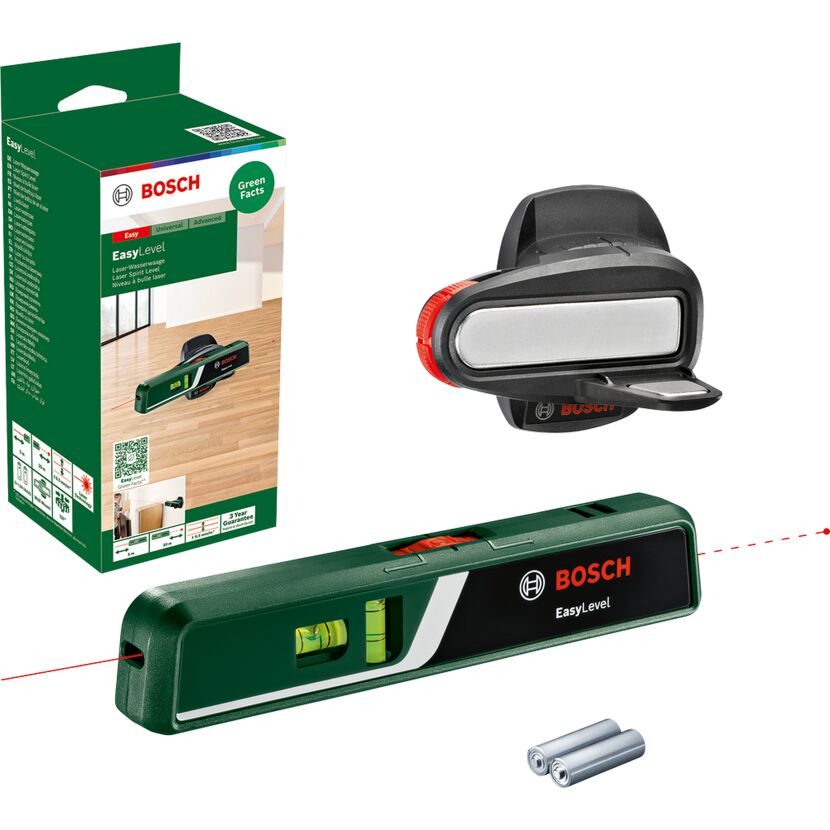 Laser-Wasserwaage 'EasyLevel' 15,4 cm mit Wandhalterung