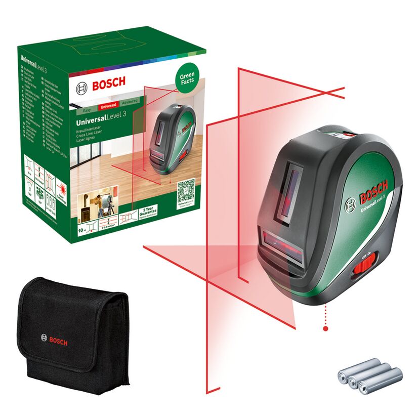 Kreuzlinienlaser 'UniversalLevel 3' mit Tasche