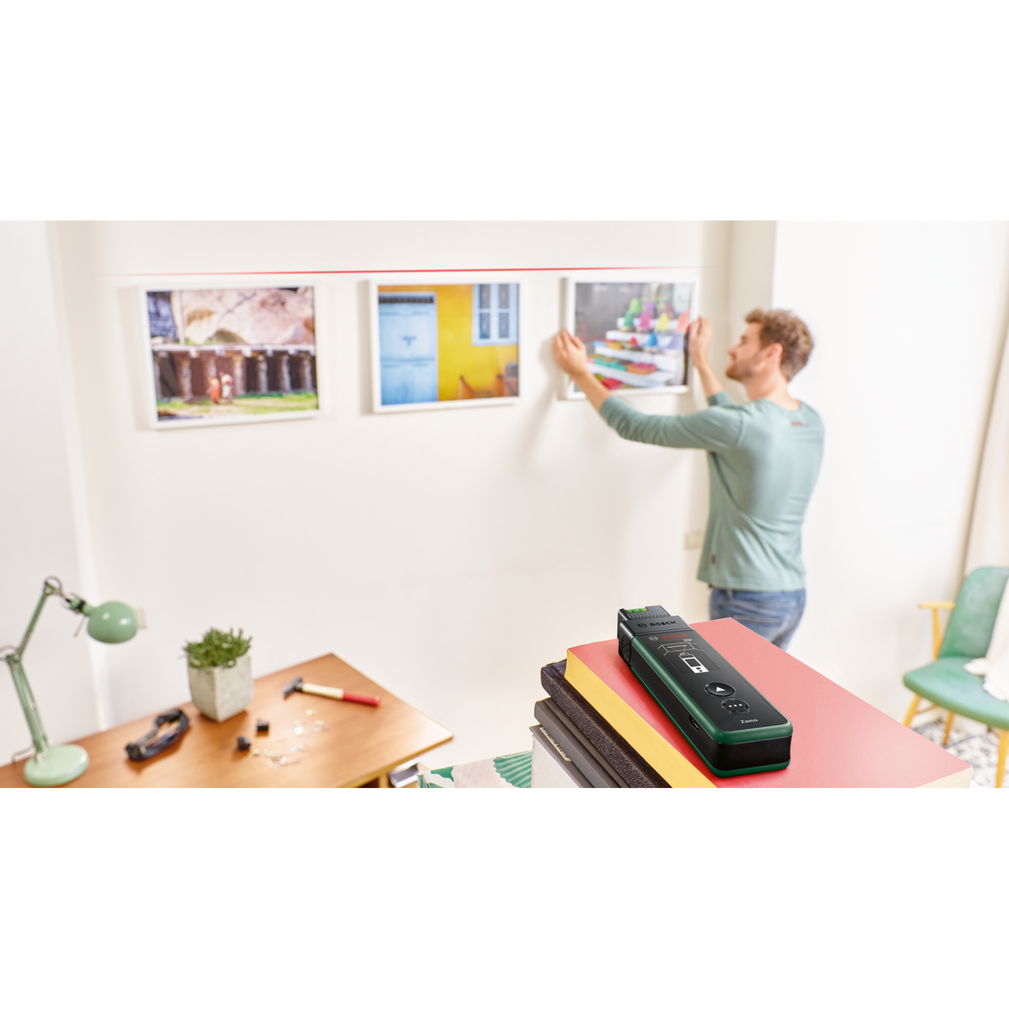 Laser-Entfernungsmesser Set 'Zamo' mit Aufbewahrungsbox und Akku-Batterien