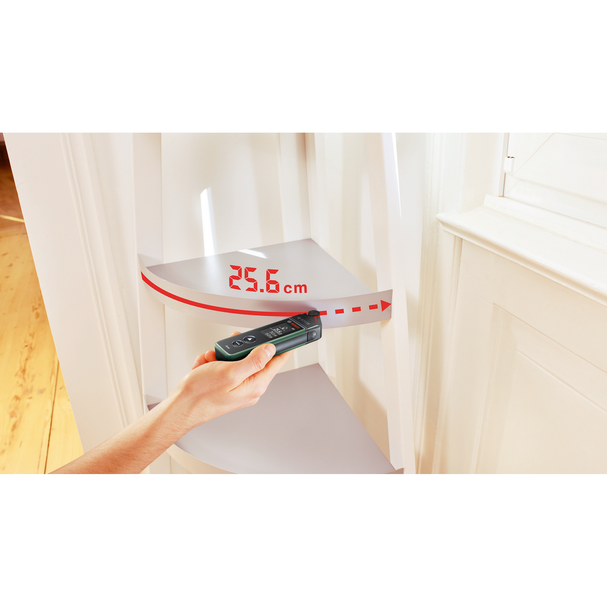 Laser-Entfernungsmesser Set 'Zamo' mit Aufbewahrungsbox und Akku-Batterien