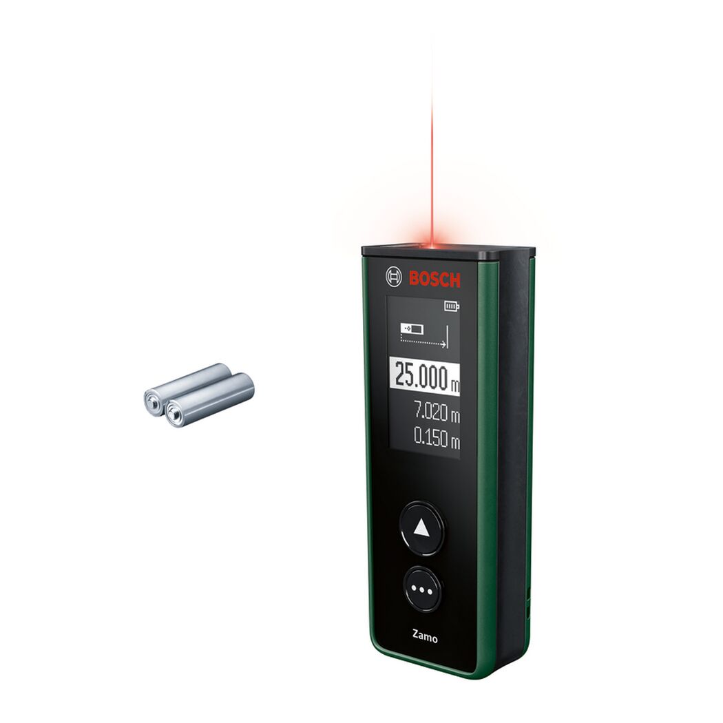 Laser-Entfernungsmesser Set 'Zamo' mit Aufbewahrungsbox und Akku-Batterien