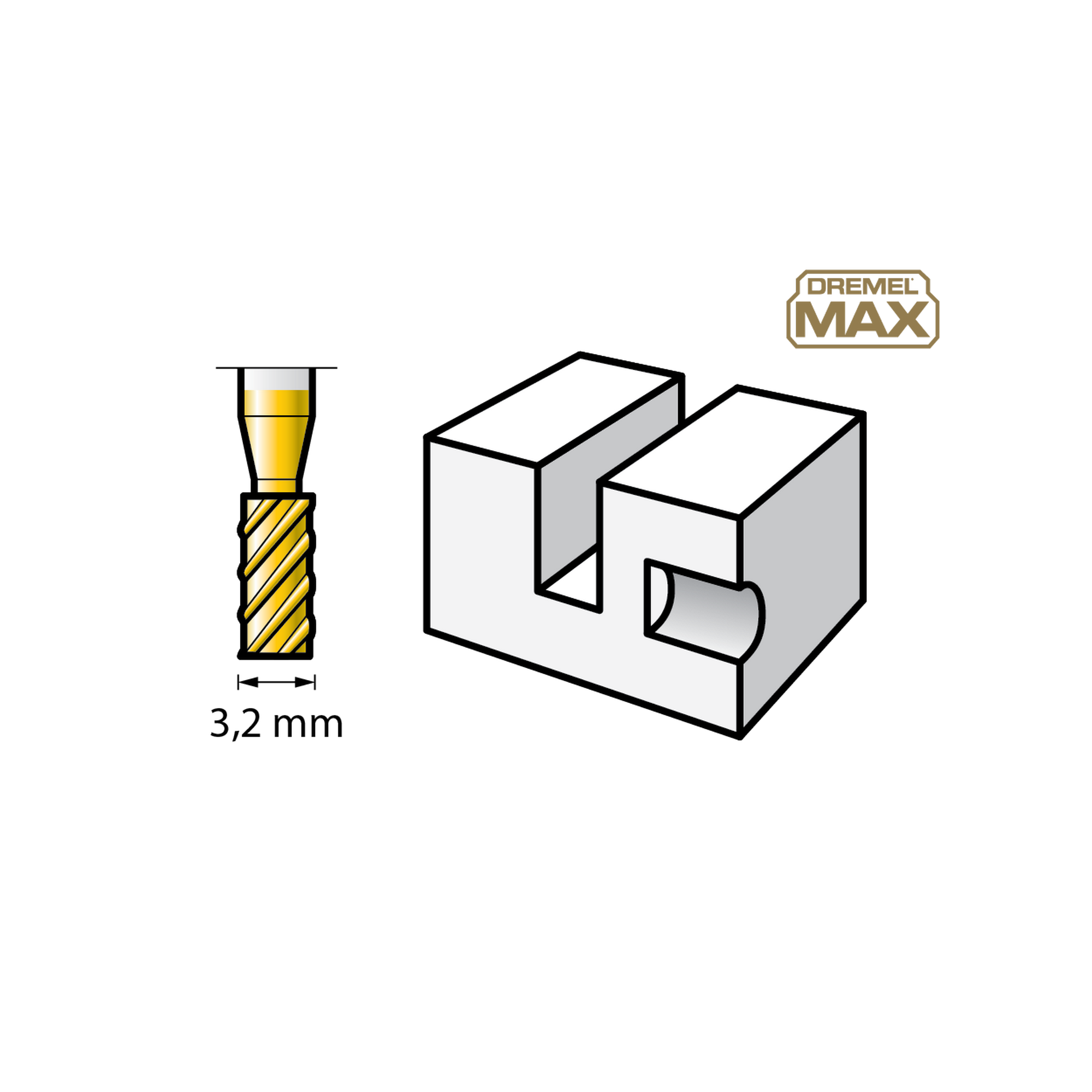 Hochgeschwindigkeits-Fräsmesser '194DM' Ø 3,2 mm