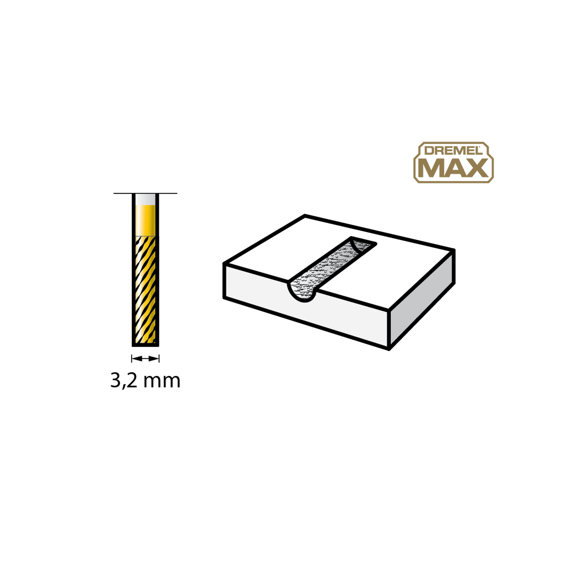 Wolframcarbid-Fräsmesser Ø 3,2 mm