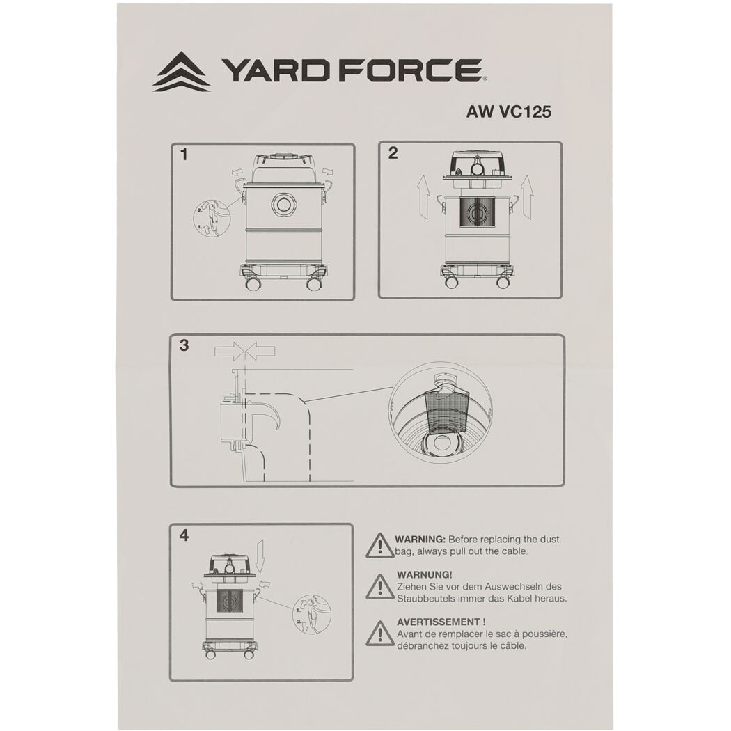YARD FORCE Laubstaubsauger Bedienungsanleitung