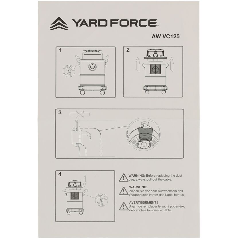 YARD FORCE Laubstaubsauger Bedienungsanleitung