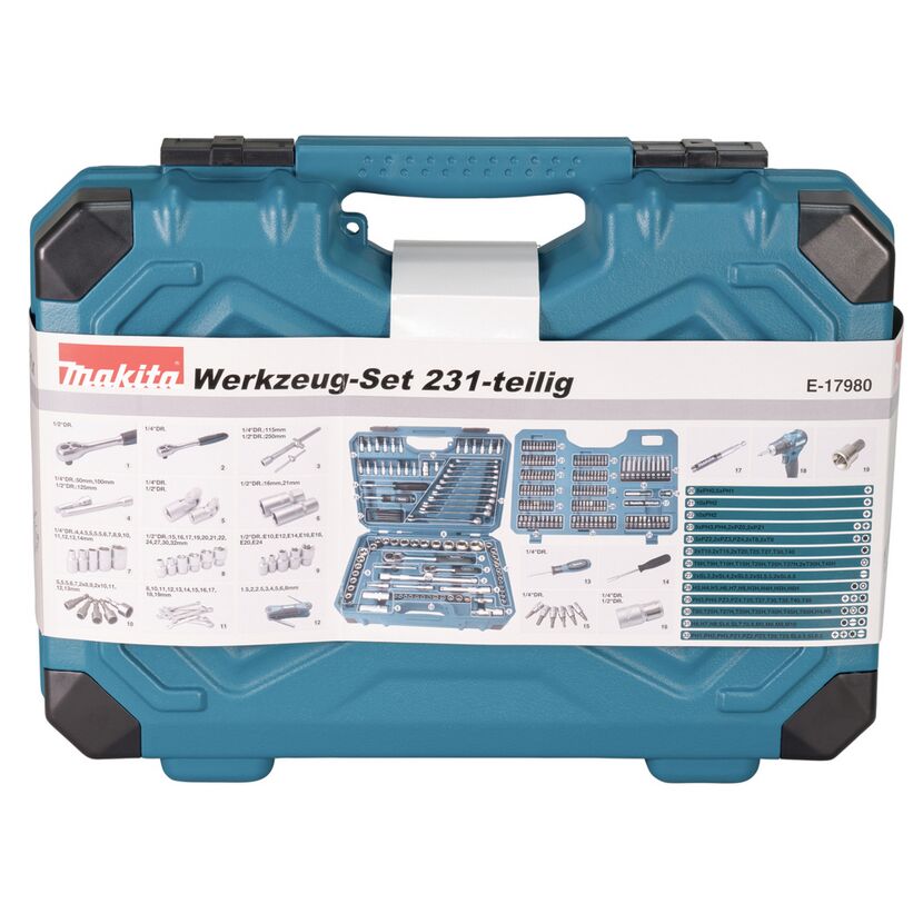 Makita Werkzeug-Set mit Knarren und Bits