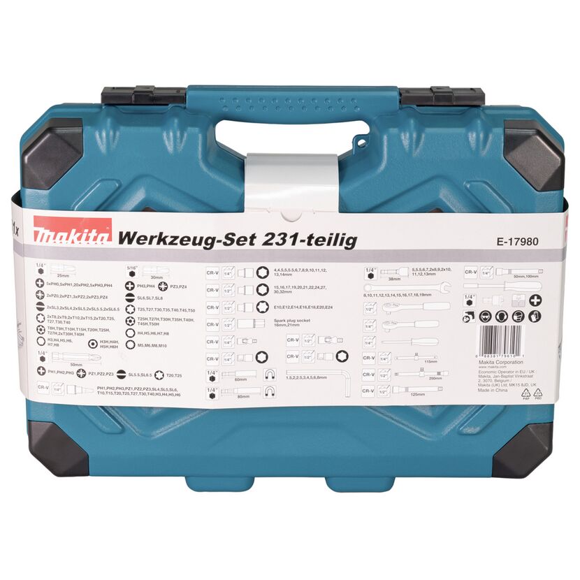 Makita Werkzeug-Set mit verschiedenen Werkzeugen