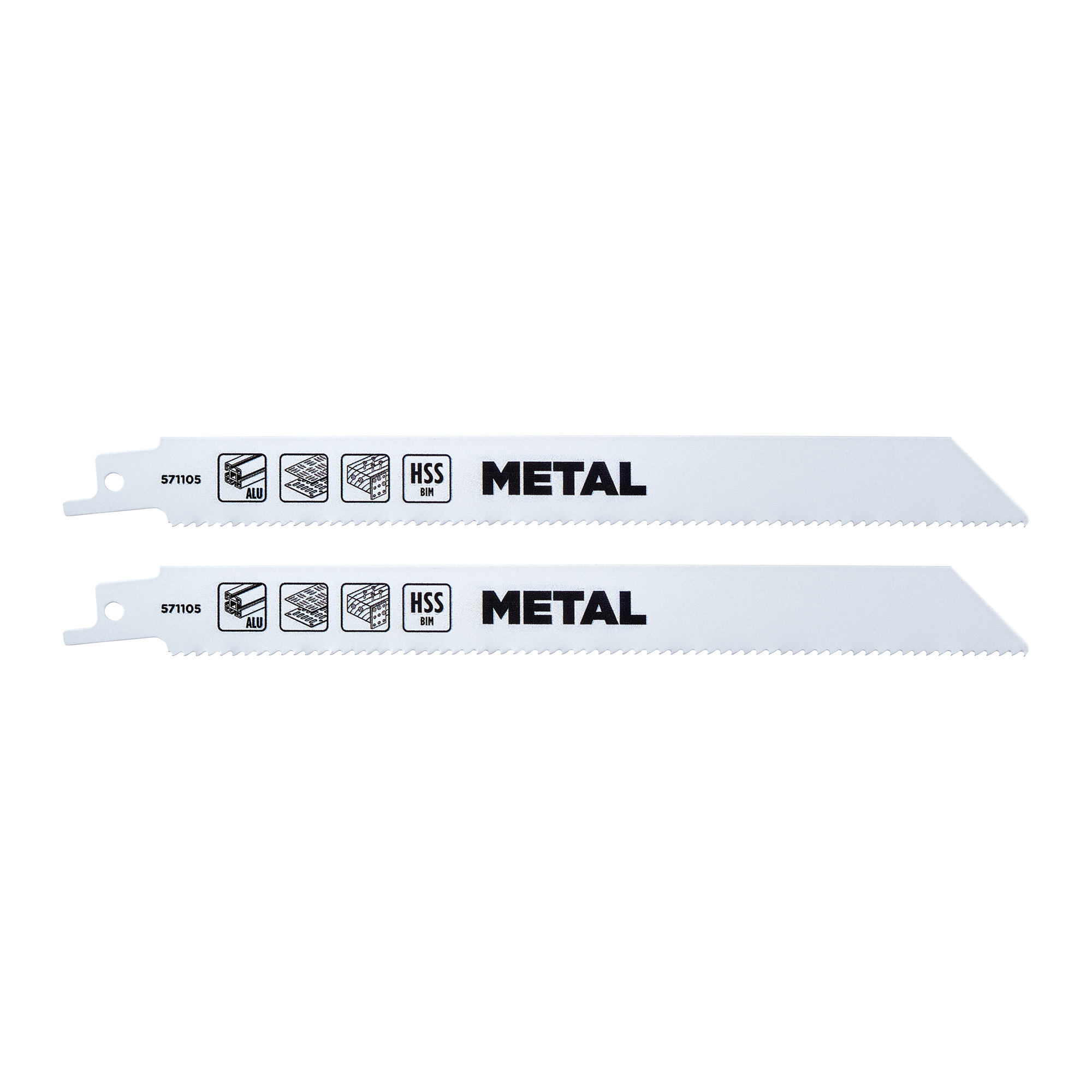 HSS-BiM-Säbelsägeblätter für Metall 203 mm 2 Stück