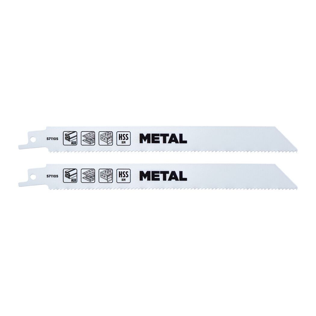 HSS-BiM-Säbelsägeblätter für Metall 203 mm 2 Stück