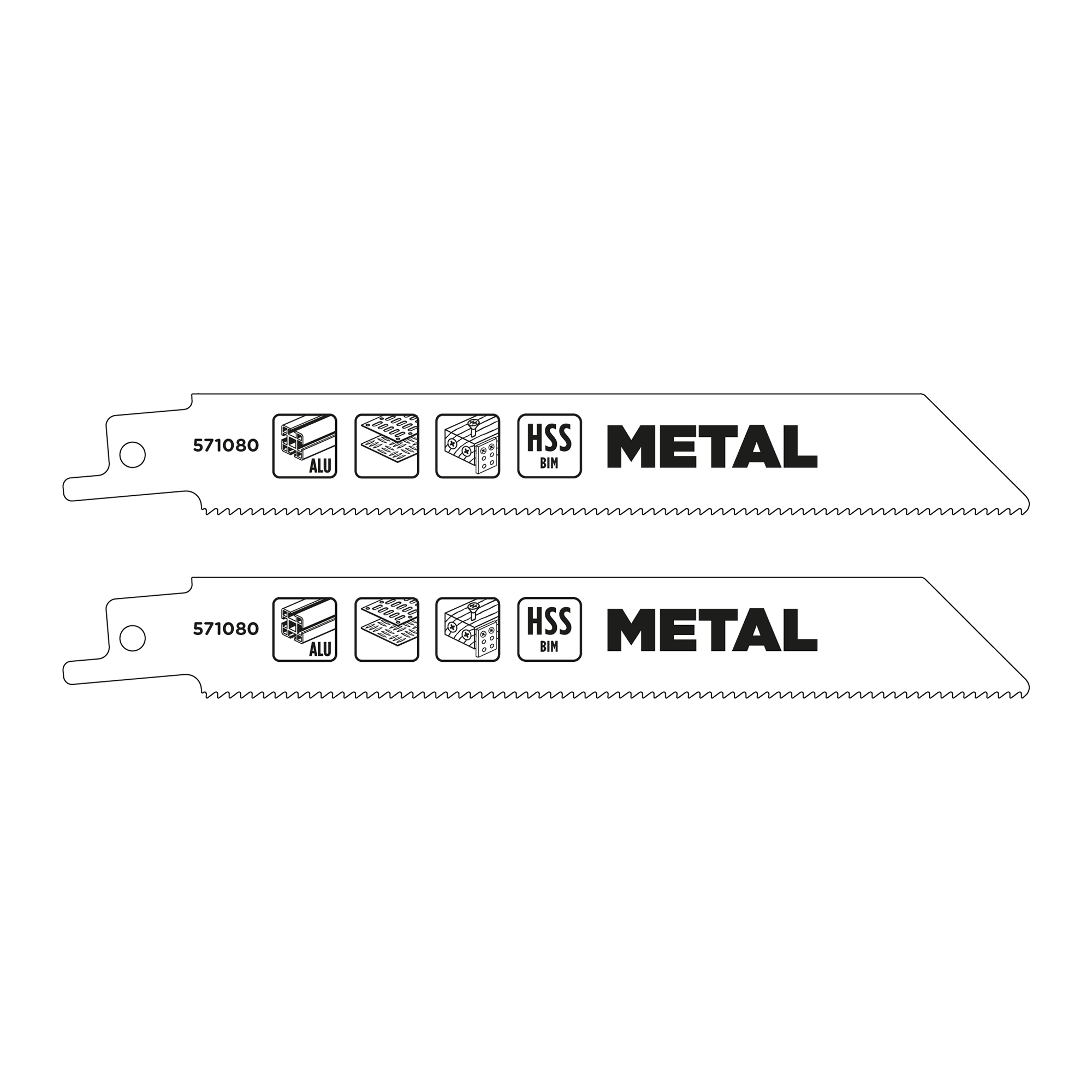 HSS-BiM-Säbelsägeblätter für Metall 152 mm 2 Stück