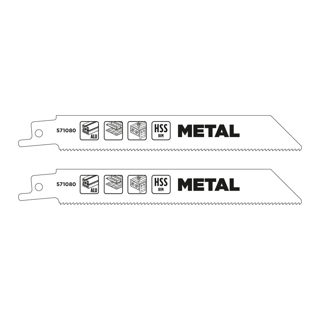 HSS-BiM-Säbelsägeblätter für Metall 152 mm 2 Stück