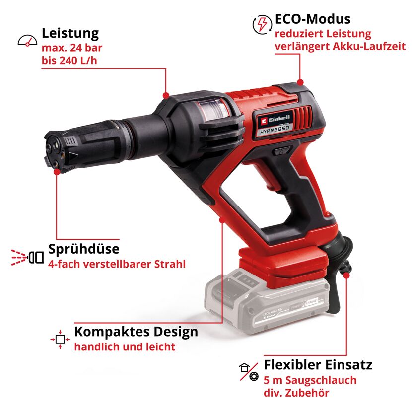 Akku-Druckreinigerpistole 'Hypresso 18/24-1' ohne Akku