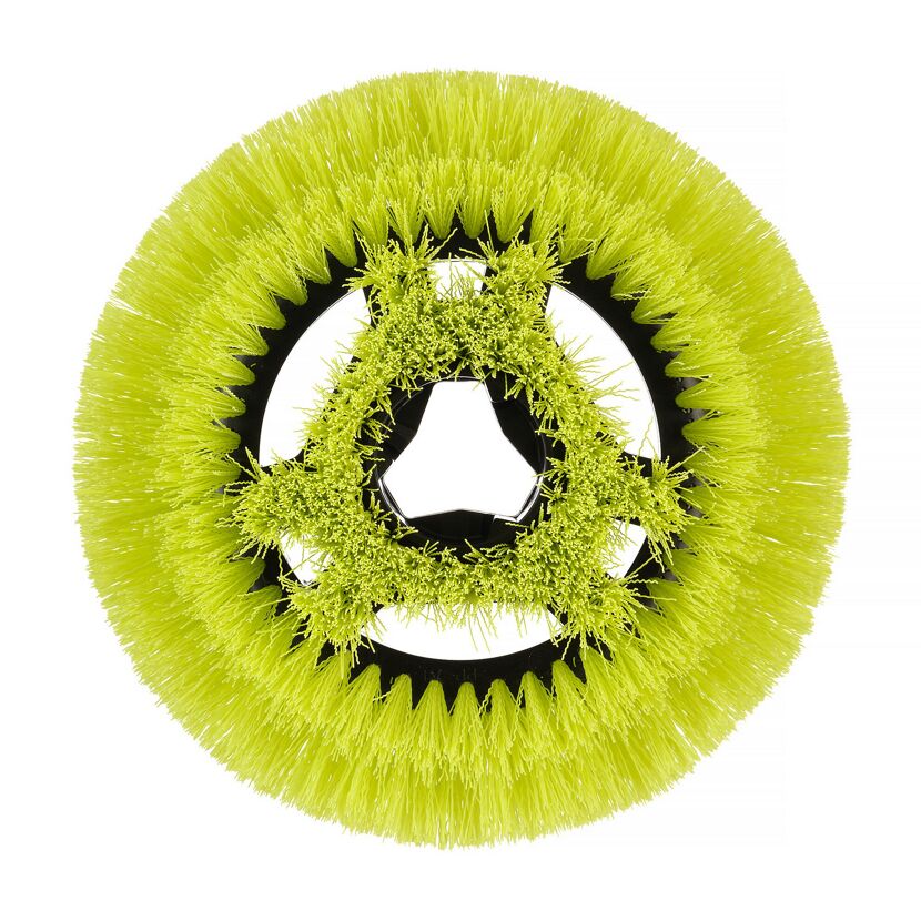 Grüne Rundbürste