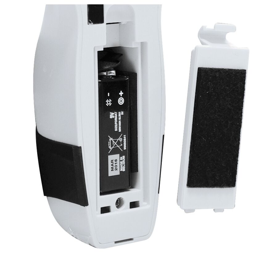 Batteriefach mit Batterie und Gehäuseabdeckung