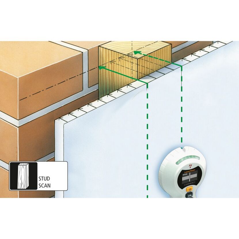 Holzbalken hinter Rigipsplatte finden
