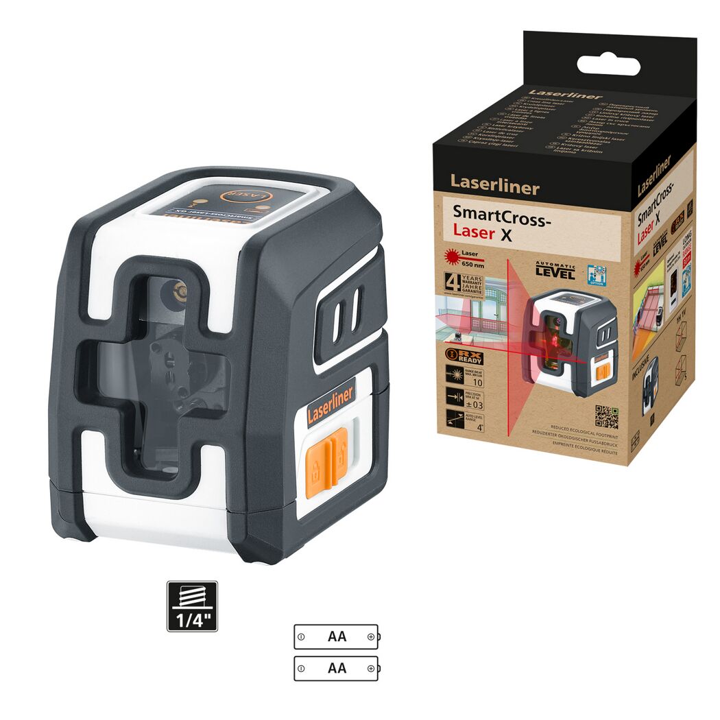 Kreuzlinienlaser mit Verpackung