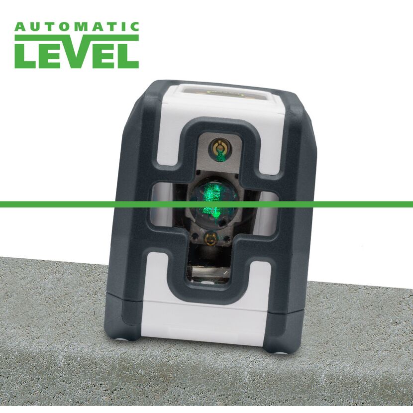 Kreuzlinienlaser mit grünem Laserstrahl