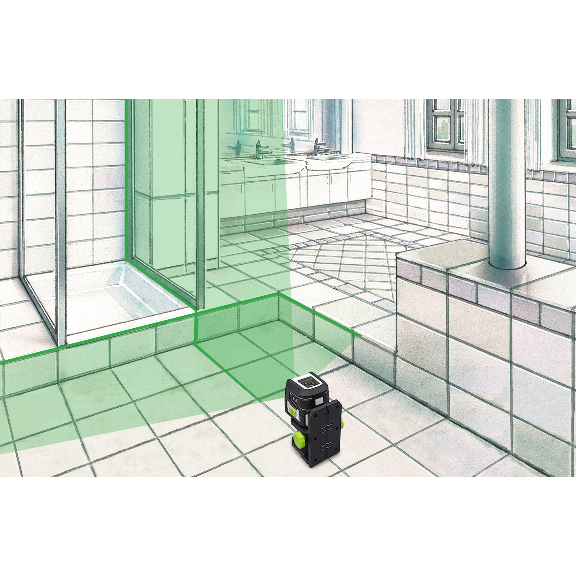 Kreuzlinienlaser 'SmartCross-Laser GX Plus Set' mit Stativ