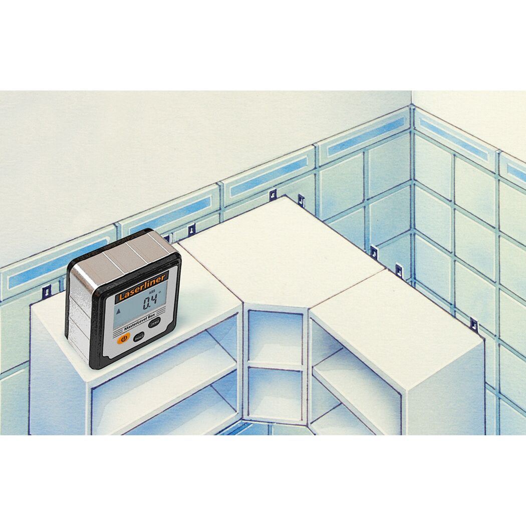 Wasserwaage in einem Badezimmer
