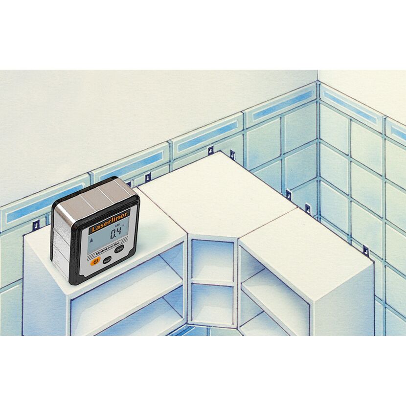 Wasserwaage in einem Badezimmer