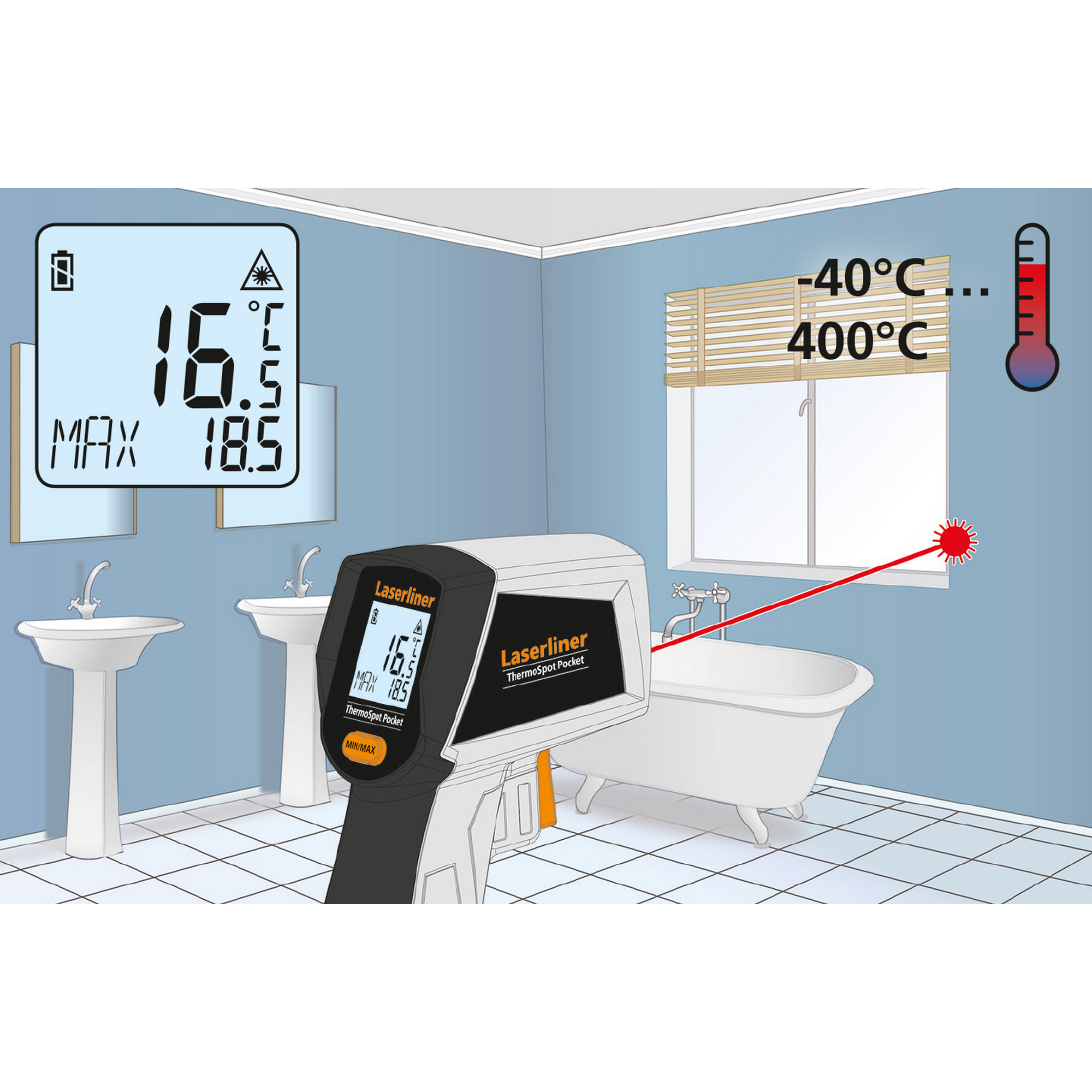 Infrarot-Temperaturmessgerät 'ThermoSpot Pocket' + product picture