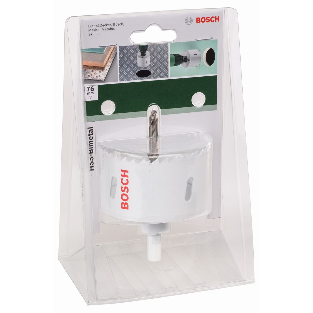 BOSCH Lochsäge HSS-Bimetall, 76 mm, Bimetall