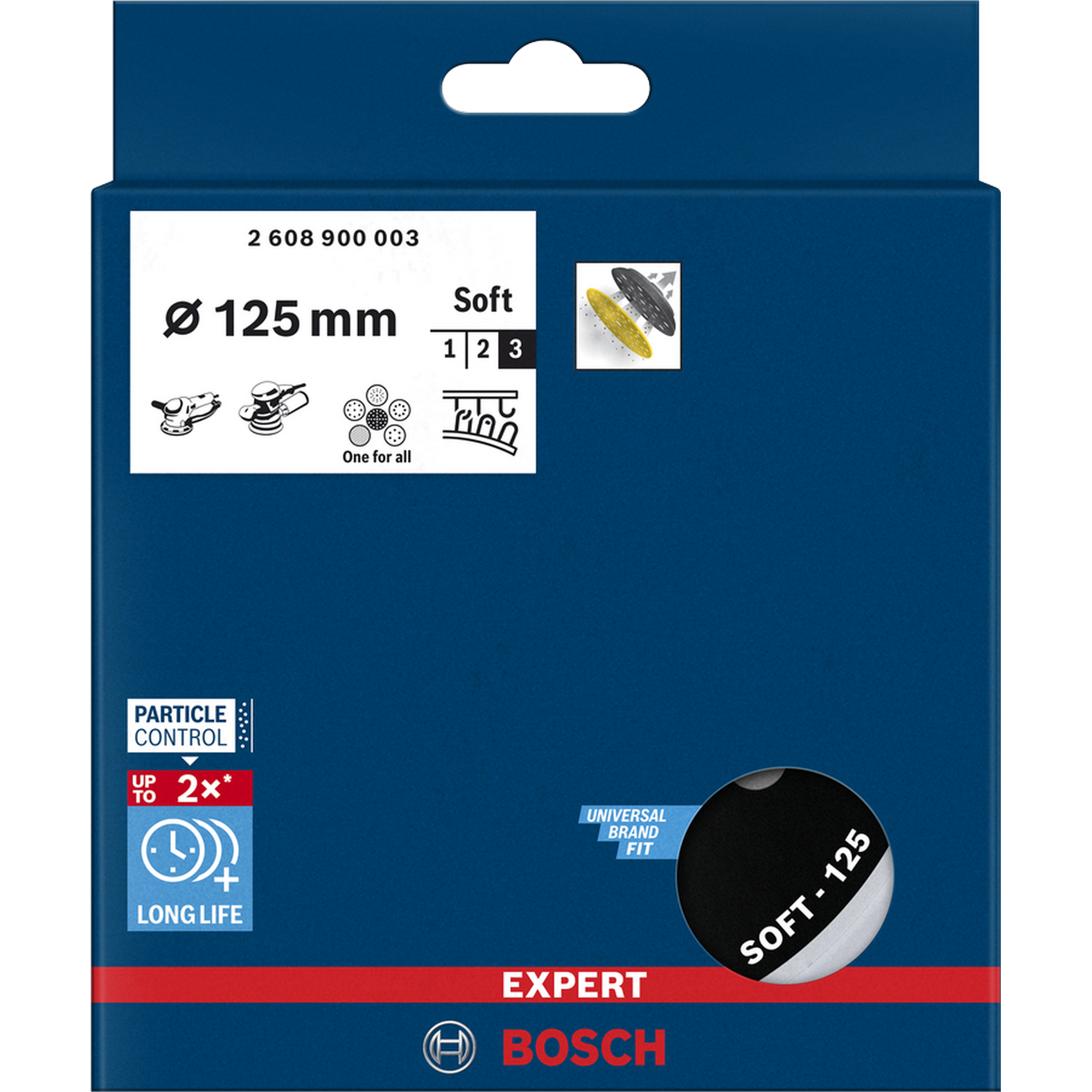 Schleifteller 'Expert Universal Multihole' Klett weich Ø 125 mm