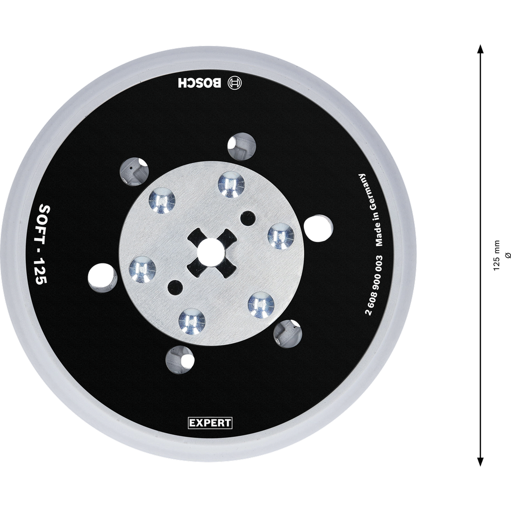 Schleifteller 'Expert Universal Multihole' Klett weich Ø 125 mm