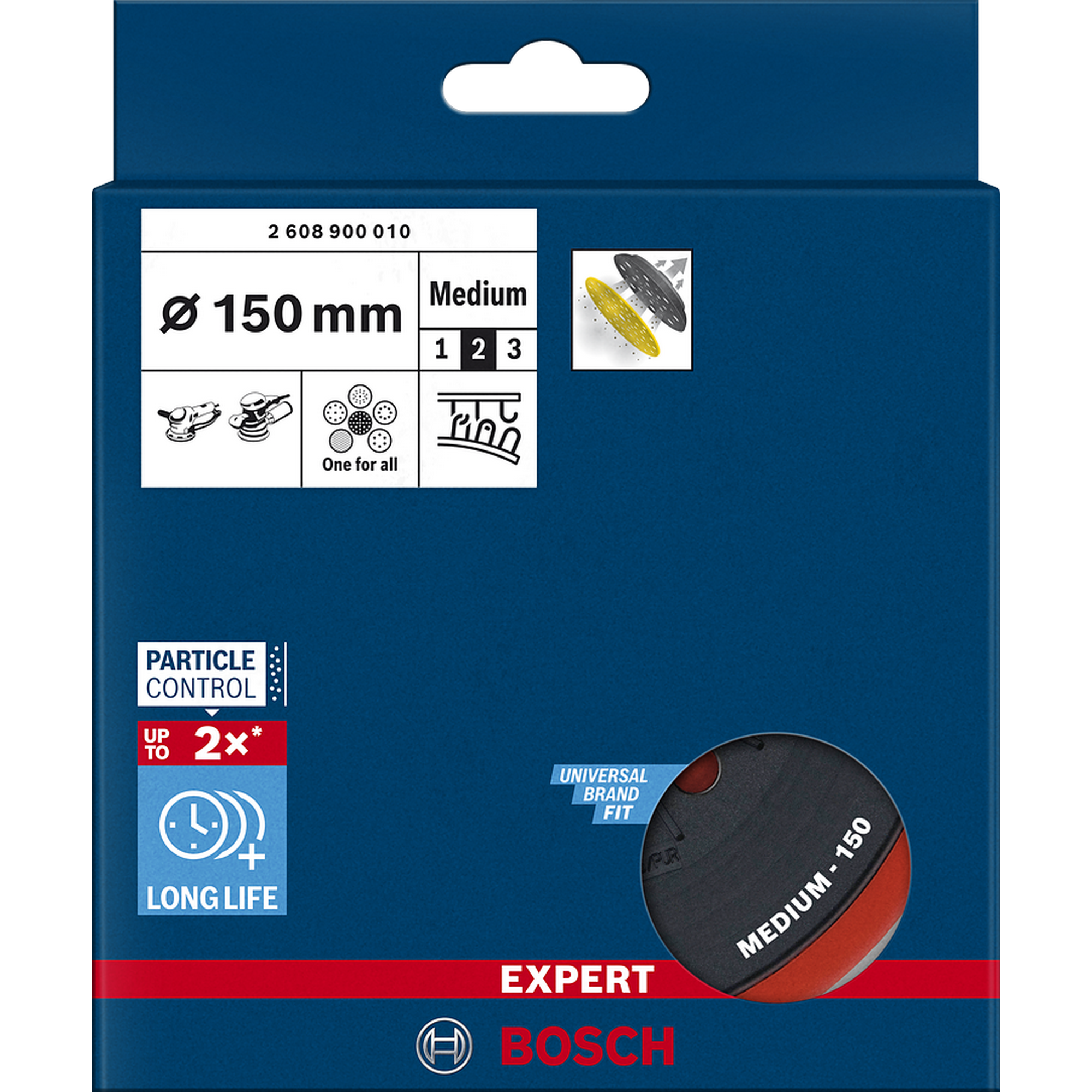 Schleifteller 'Expert Multihole' Klett mittel Ø 150 mm