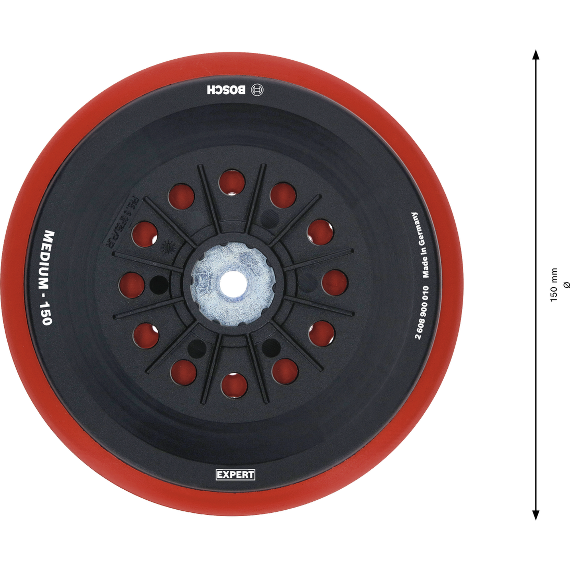 Schleifteller 'Expert Multihole' Klett mittel Ø 150 mm