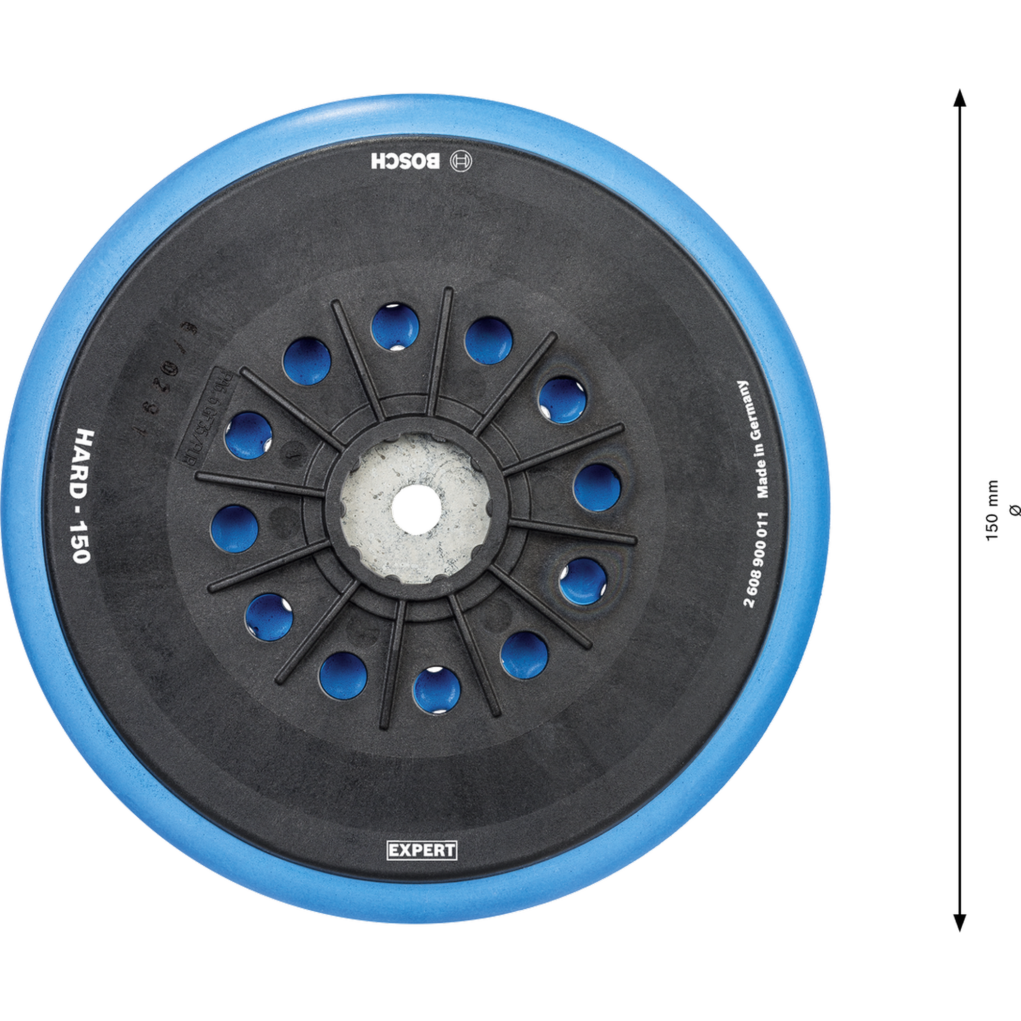 Rundes, blaues Schleifpad