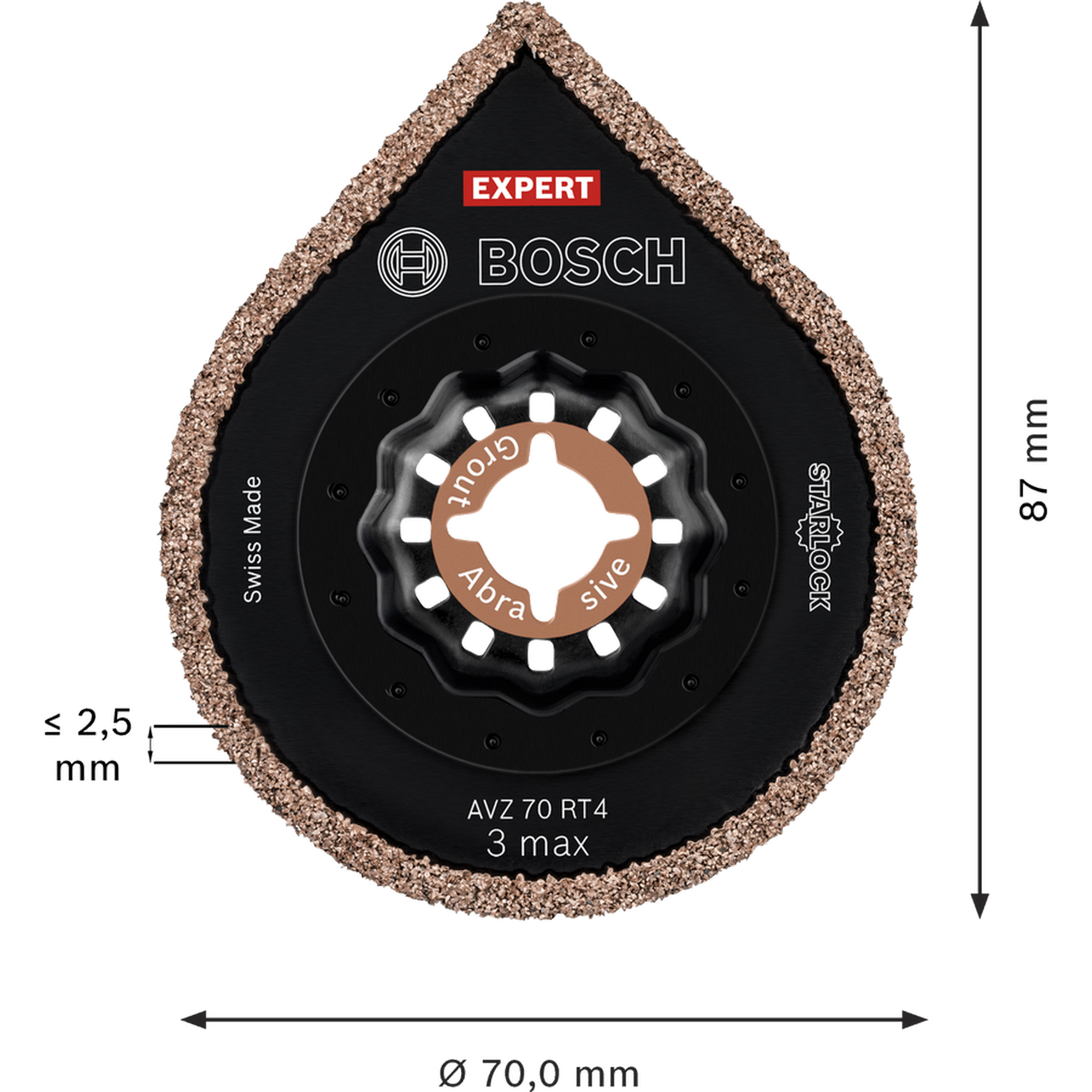 Sägeblatt 'Expert 3 max AVZ 70 RT4' für Multifunktionswerkzeuge Ø 70 mm