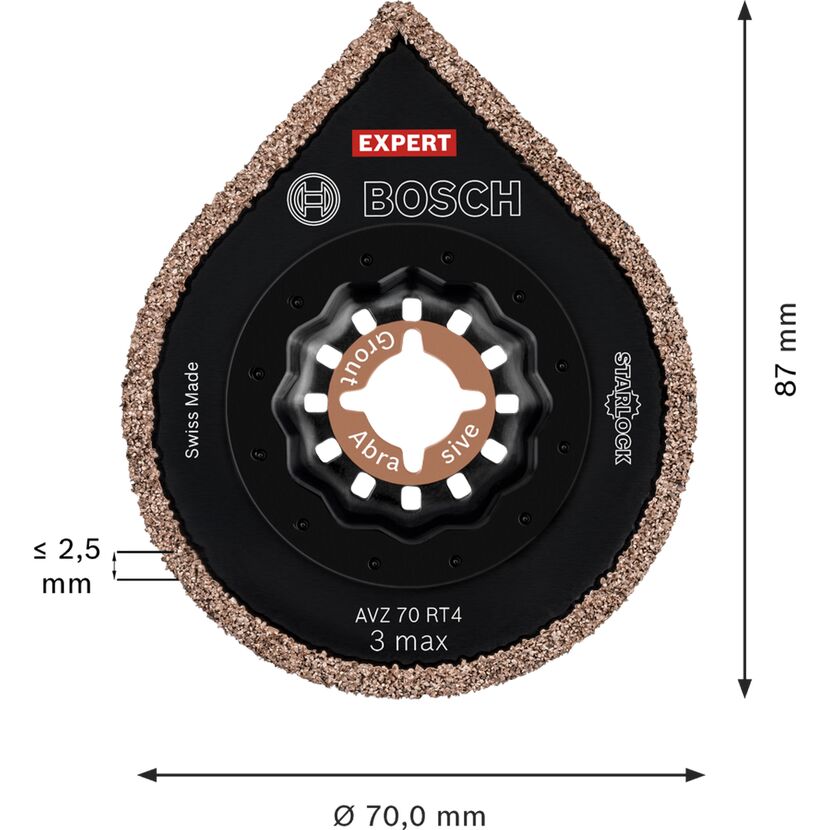 Sägeblatt 'Expert 3 max AVZ 70 RT4' für Multifunktionswerkzeuge Ø 70 mm