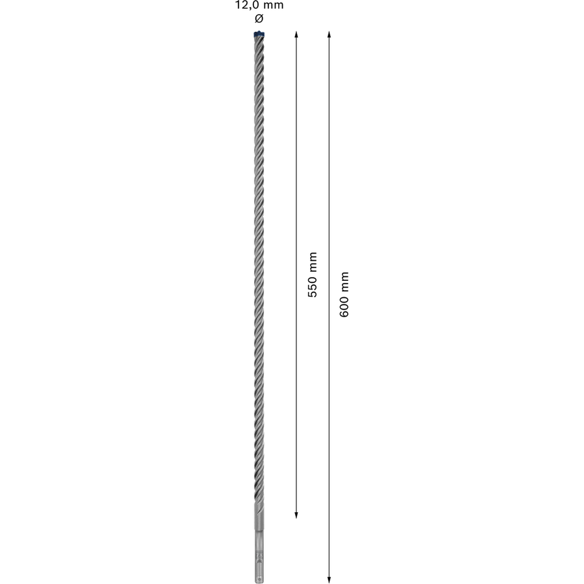Hammerbohrer 'EXPERT SDS plus-7X'  12 x 550 x 600 mm