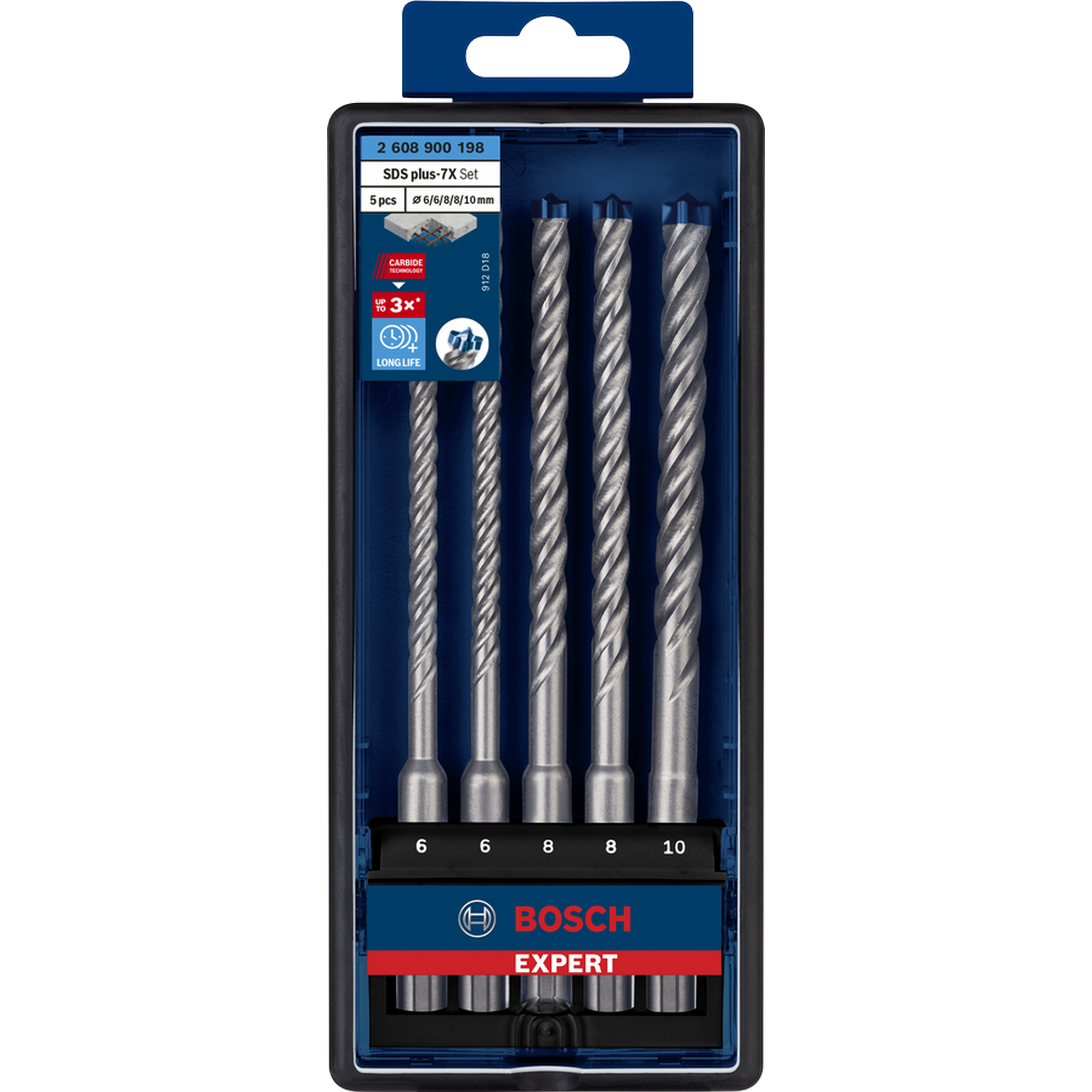Hammerbohrer-Set 'EXPERT SDS plus-7X' Ø 6-10 mm 5-teilig