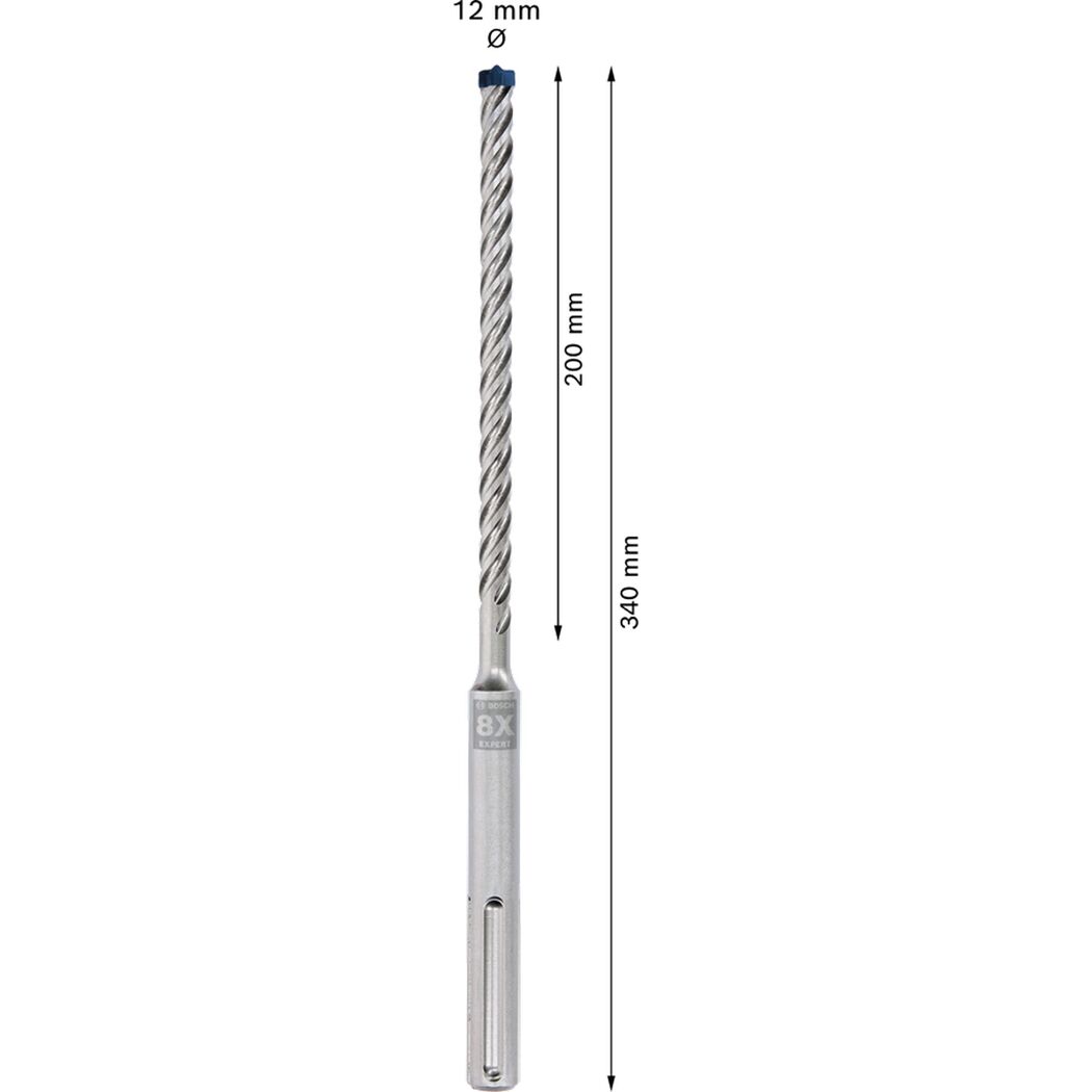 Hammerbohrer 'EXPERT SDS max-8X'  12 x 200 x 340 mm