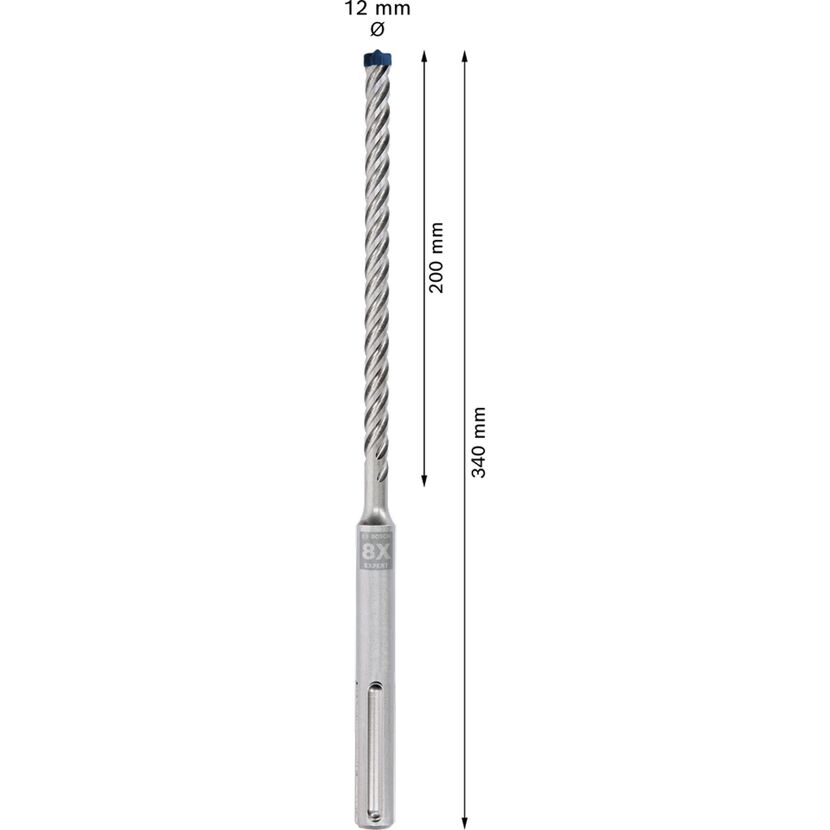 Hammerbohrer 'EXPERT SDS max-8X'  12 x 200 x 340 mm