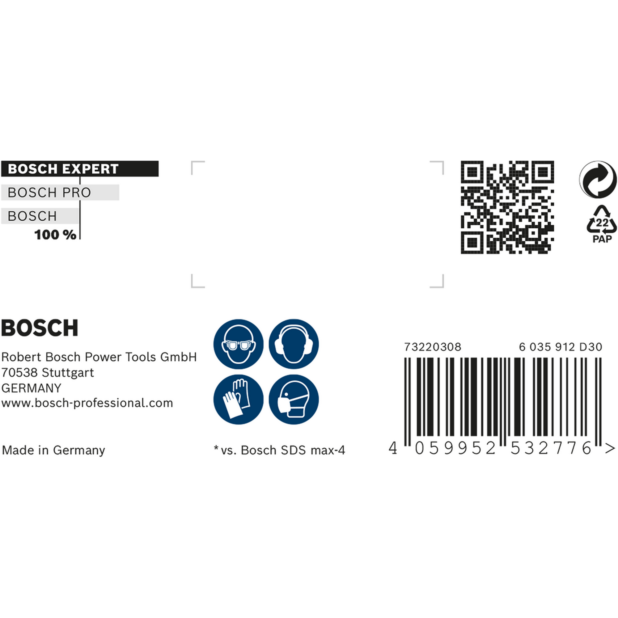 Hammerbohrer 'EXPERT SDS max-8X' 12 x 400 x 540 mm