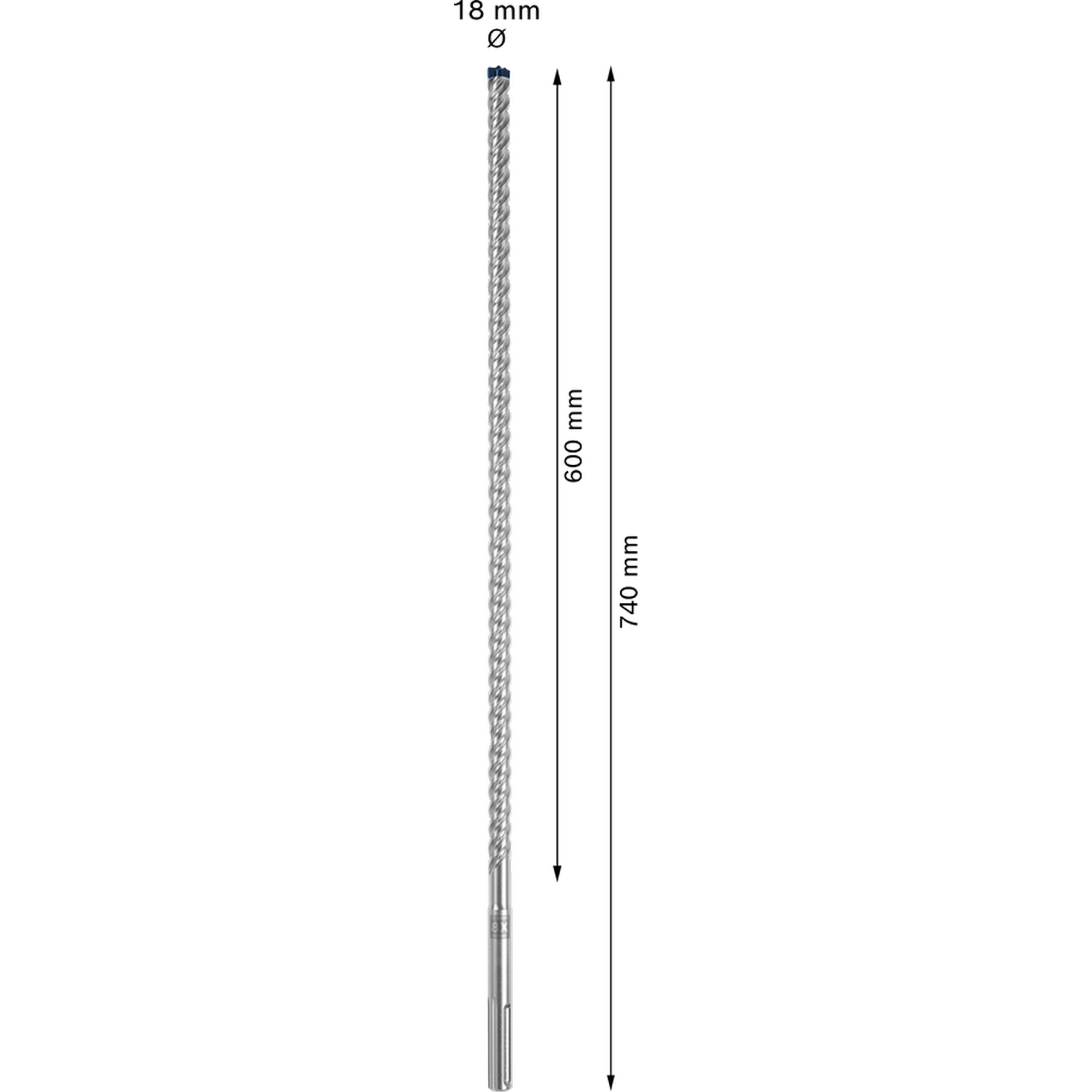 Hammerbohrer 'EXPERT SDS max-8X' 18 x 600 x 740 mm