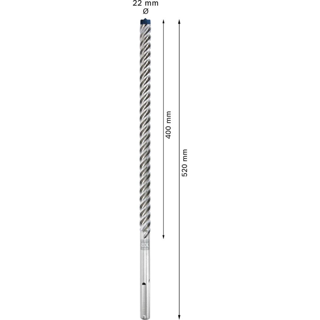 Hammerbohrer 'EXPERT SDS max-8X' 22 x 400 x 520 mm