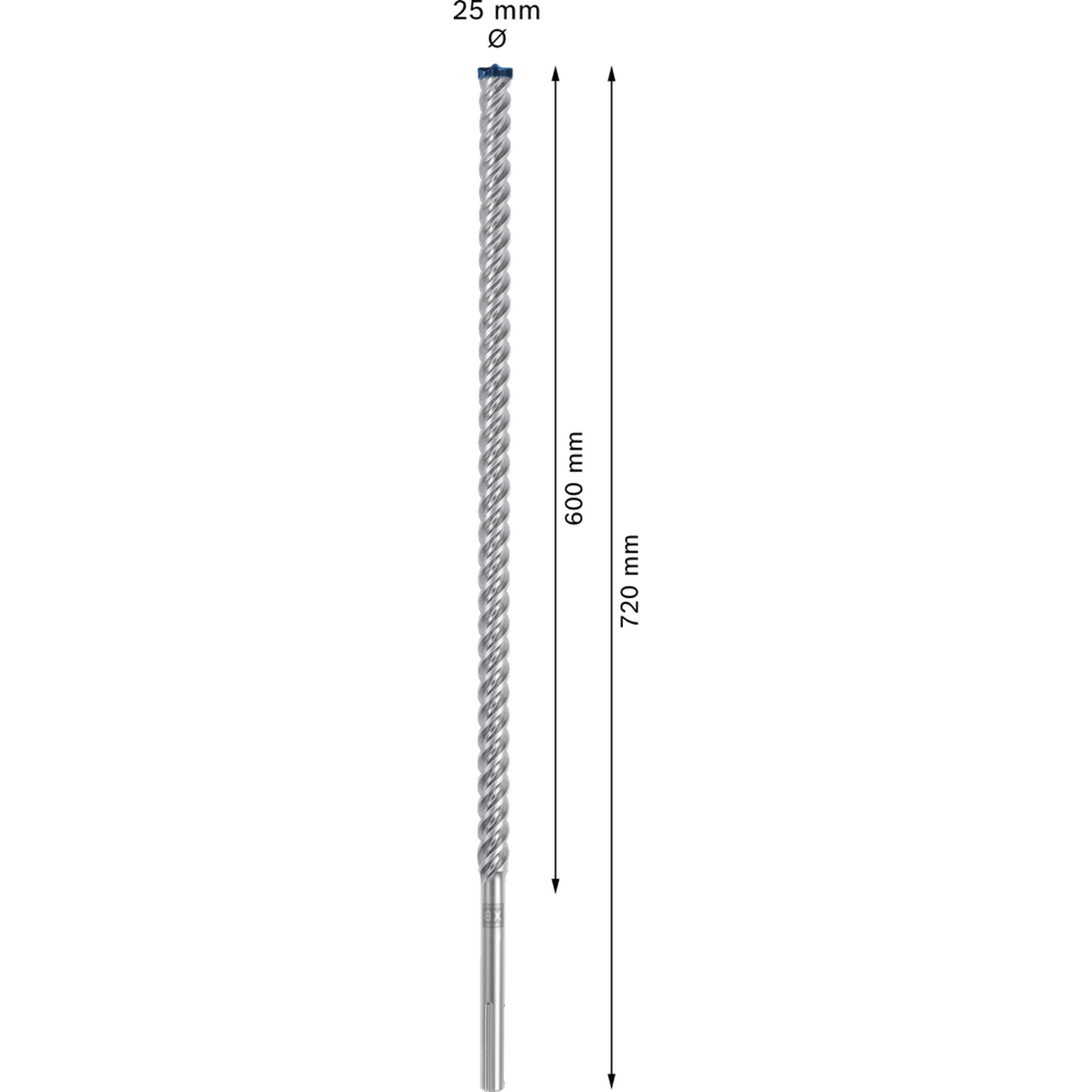 Hammerbohrer 'EXPERT SDS max-8X' 25 x 600 x 720 mm