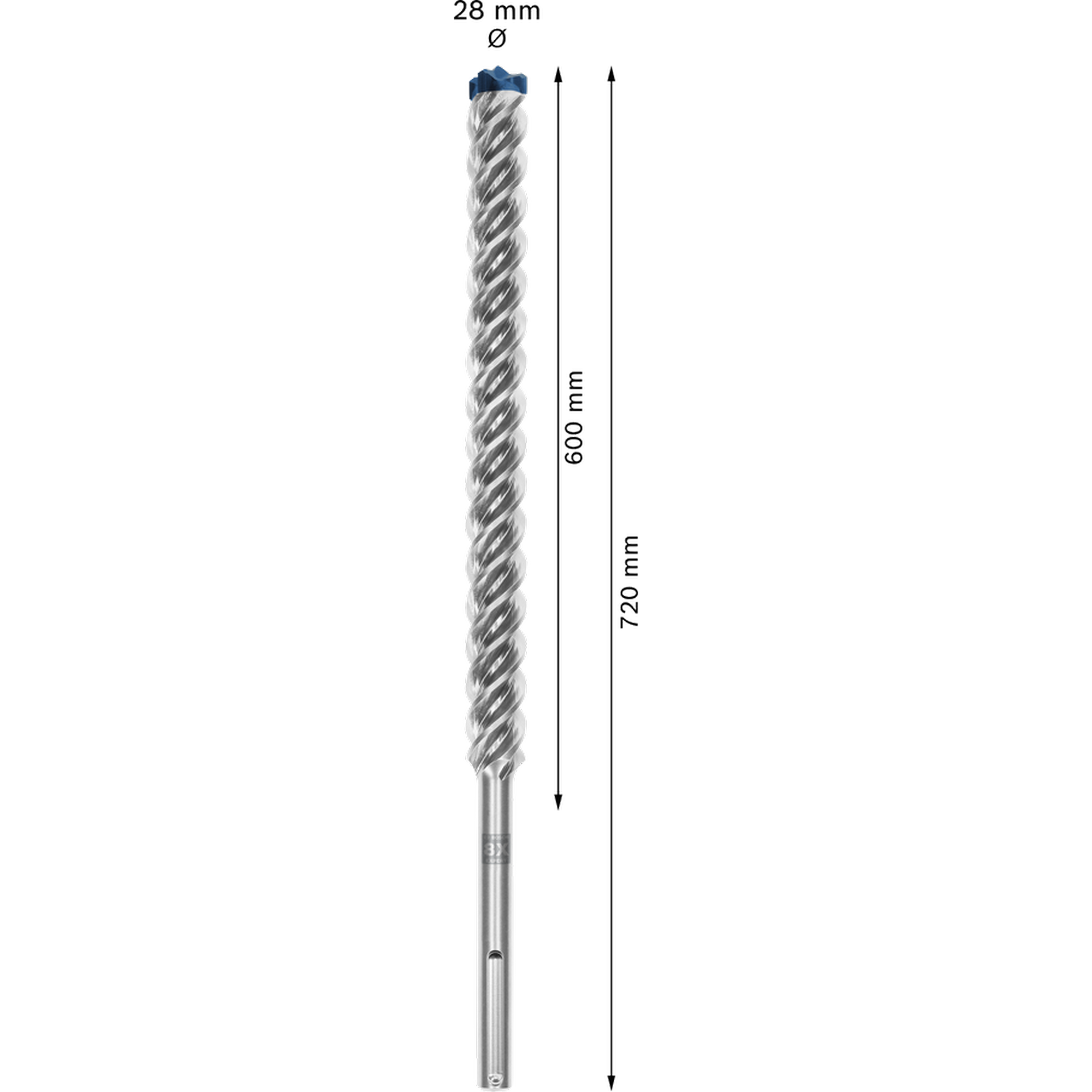 Hammerbohrer 'EXPERT SDS max-8X'  28 x 600 x 720 mm