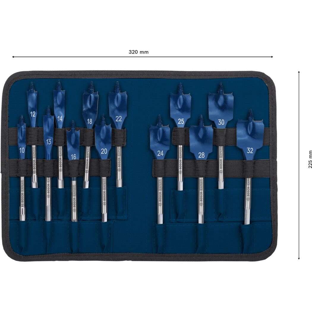 Flachfräsbohrer-Set 'Expert Self Cut Speed' Ø 10-32 mm 13-teilig