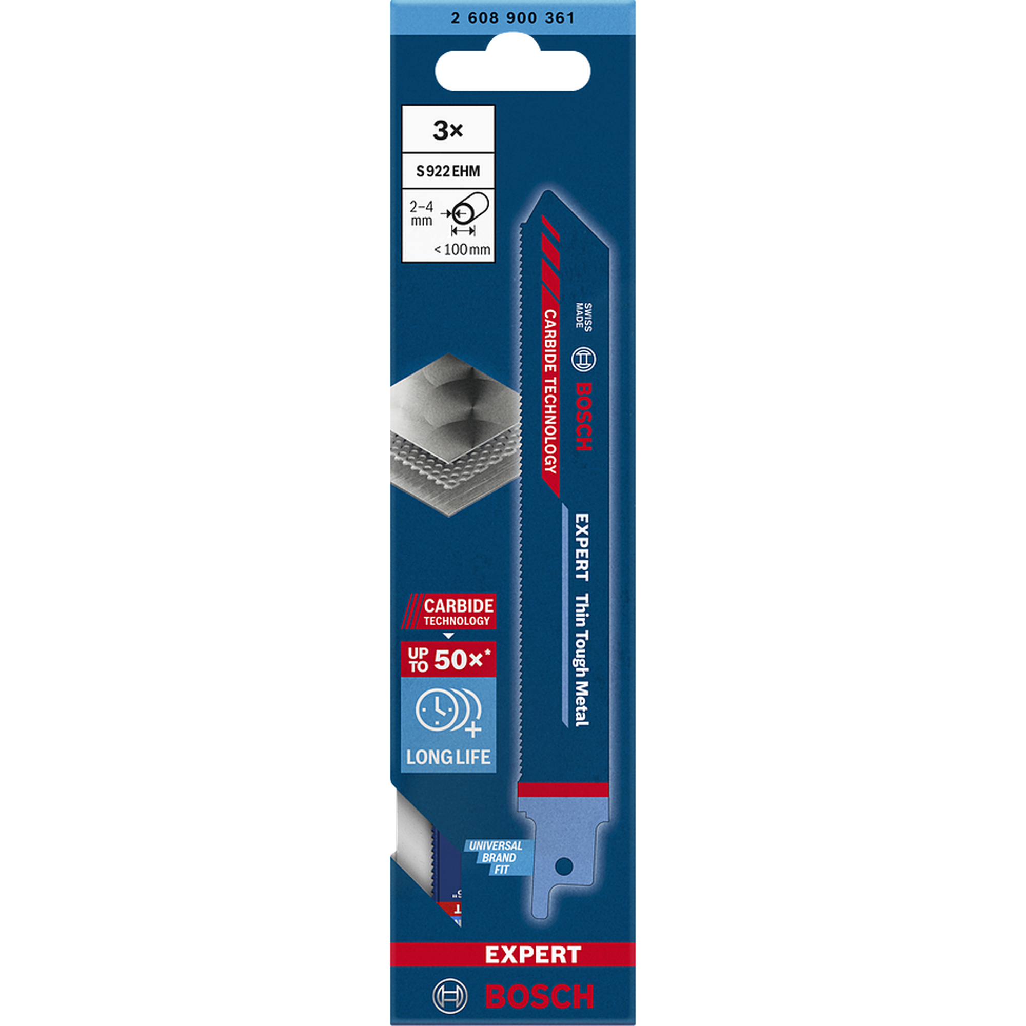 Säbelsägeblatt 'Expert Thin Tough Metal S922 EHM' 150 mm, 3 Stück