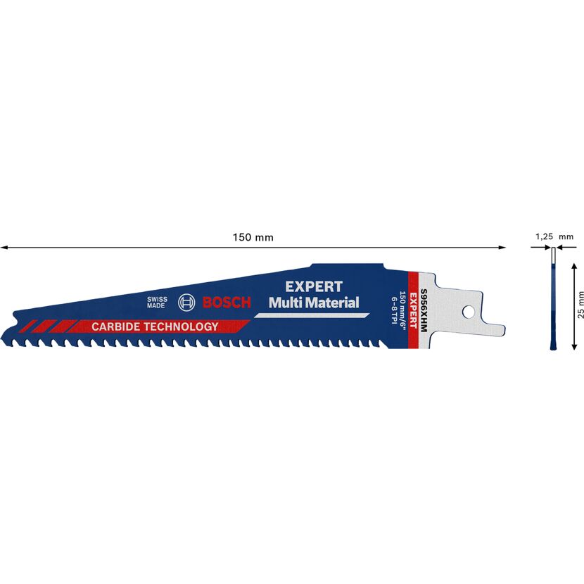 Säbelsägeblatt 'Expert Multi Material 956 XHM' 150 mm, 10 Stück