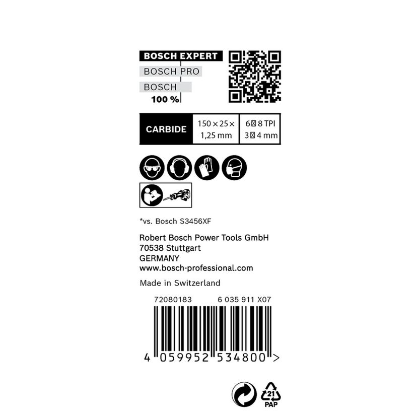 Säbelsägeblatt 'Expert Multi Material 956 XHM' 150 mm, 10 Stück