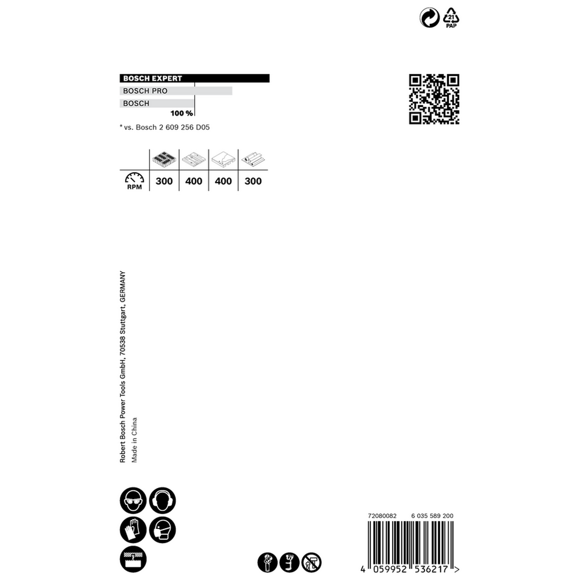 Lochsäge 'EXPERT Construction Material' 80 x 60 mm
