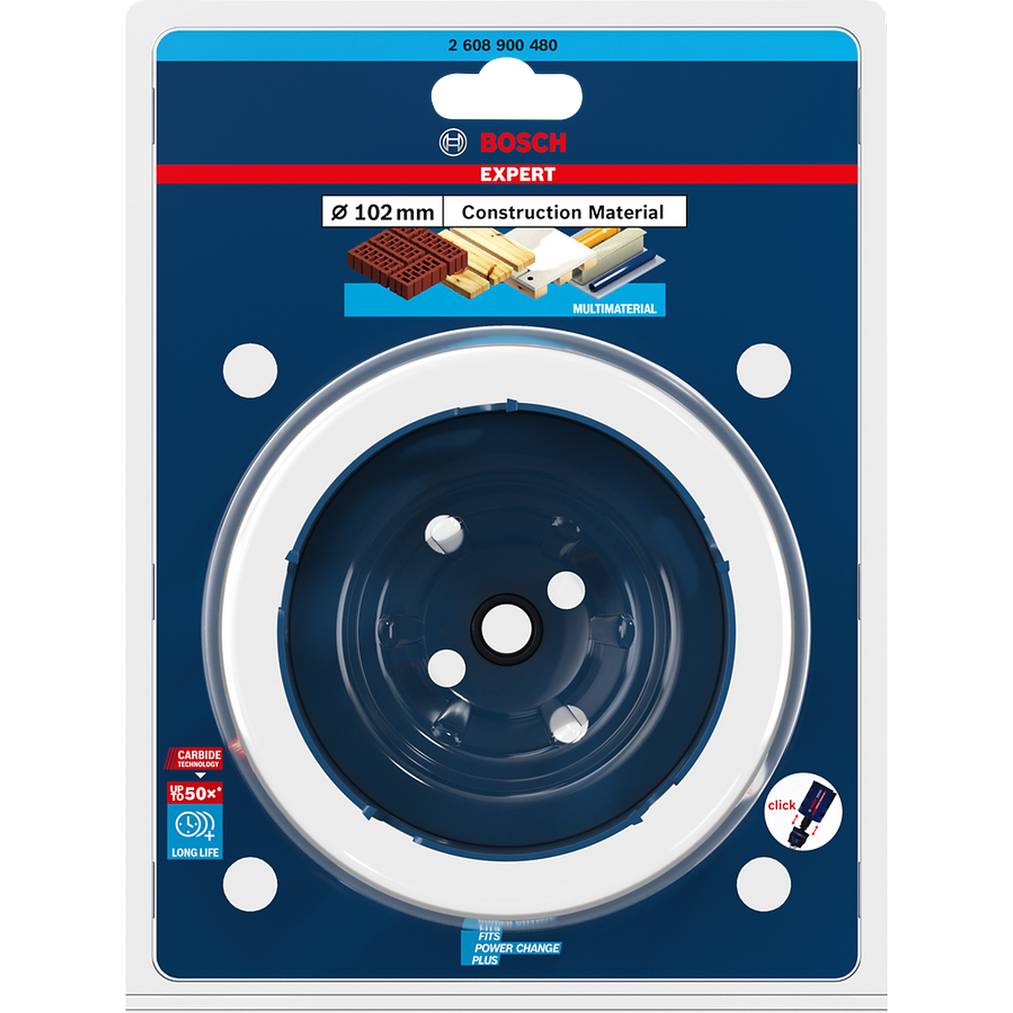 Lochsäge 'EXPERT Construction Material' 102 x 60 mm